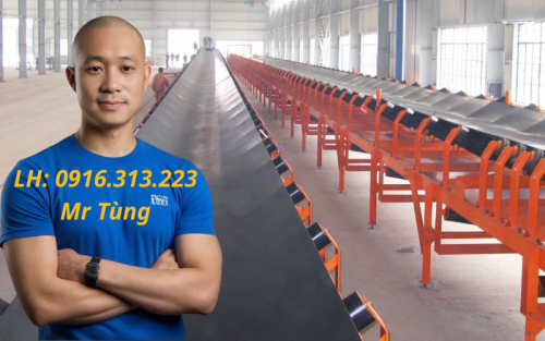 Khung băng tải cao su lòng máng