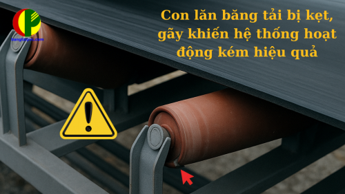 Giảm Hiệu Suất Vận Hành Do Con Lăn Băng Tải Kém Chất Lượng